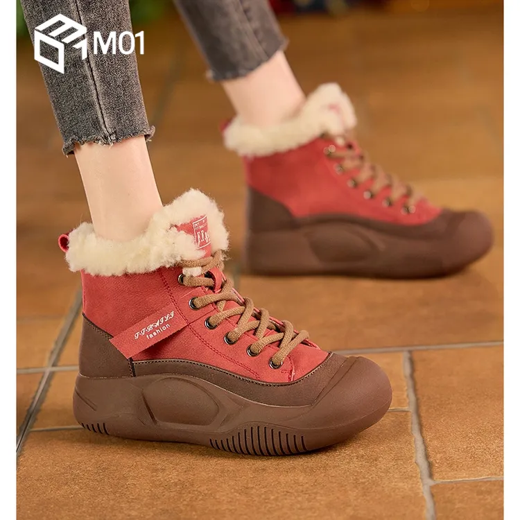 M01雪地靴时尚百搭秋冬女2025新款冬季东北高帮加绒加厚保暖棉鞋