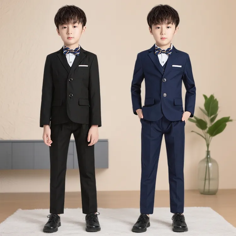 男童小西装套装儿童钢琴演出服主持人男宝宝婚礼花童礼服帅气西服
