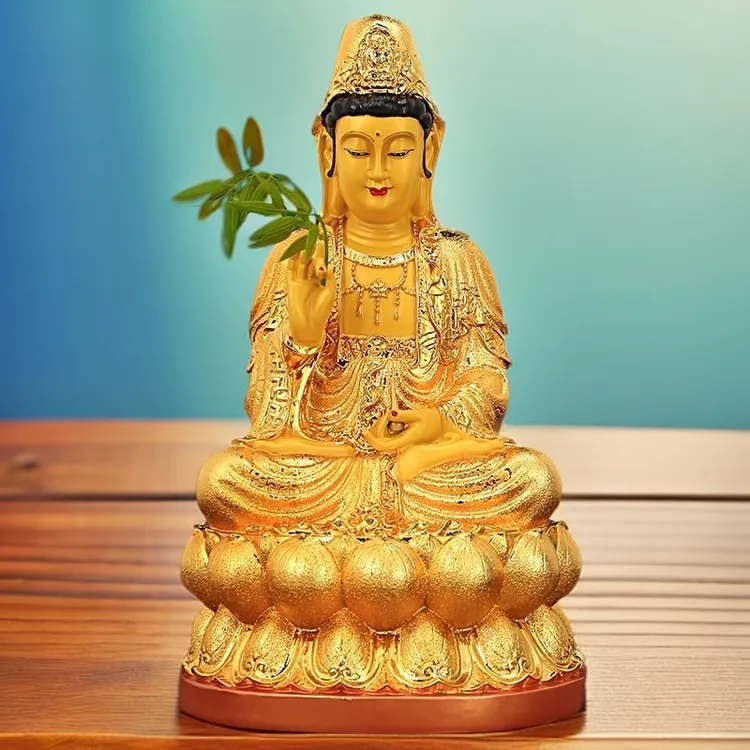 南海观世音摆件客厅家居玄关办公室店铺开业观音菩萨中式观音装饰