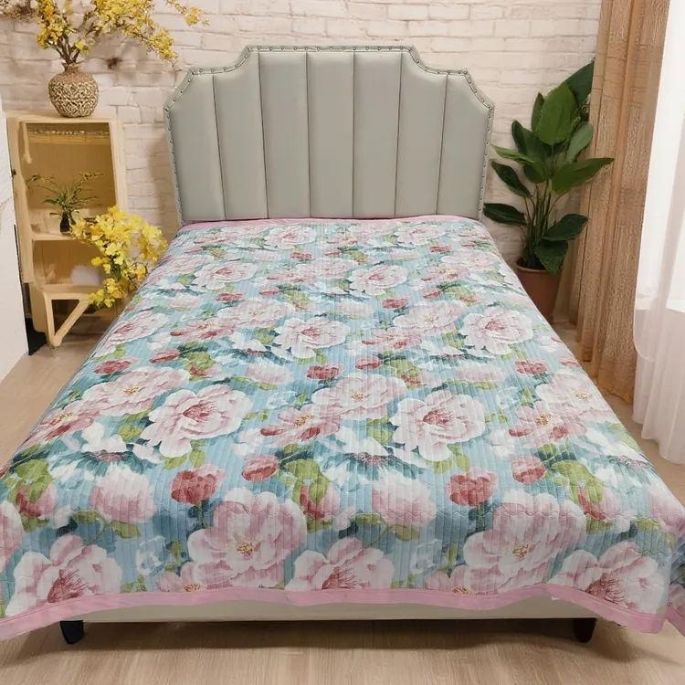 秋冬新款宝宝绒 牛奶绒床盖 三层加厚绗缝亲肤可机洗