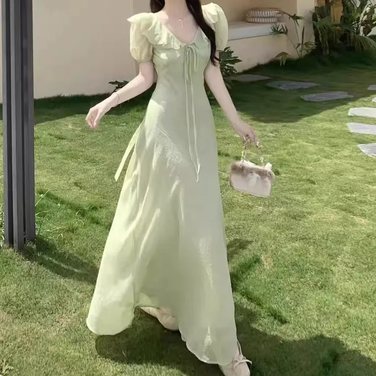 气质温柔风收腰显瘦连衣裙-88026-MS