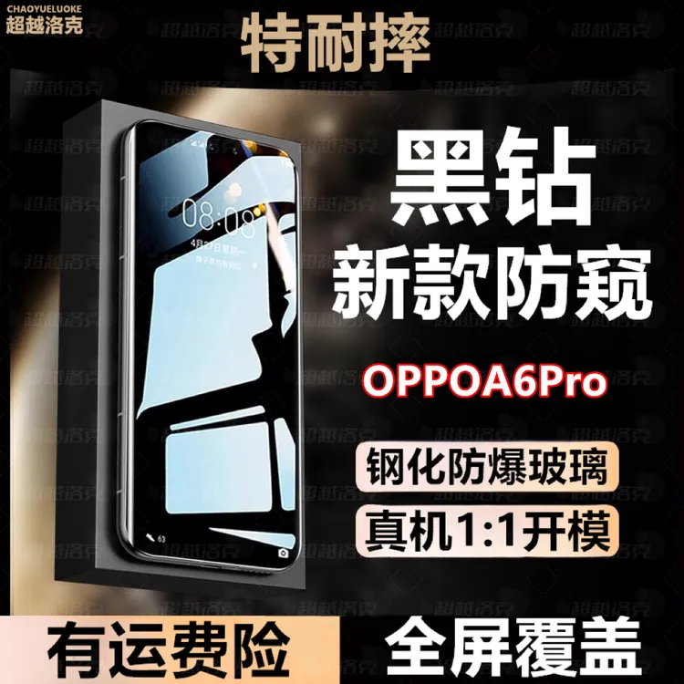 适用OPPOA6Pro手机膜防摔膜原装钢化膜全包防偷窥细边黑边防窥膜