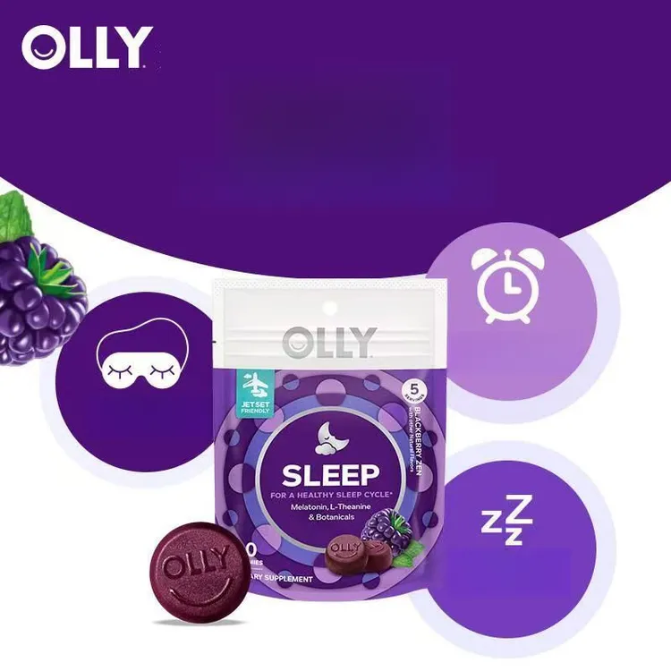 【旅行装】OLLY褪黑素睡眠软糖糖果水果味褪黑素糖果旅行装方便携带