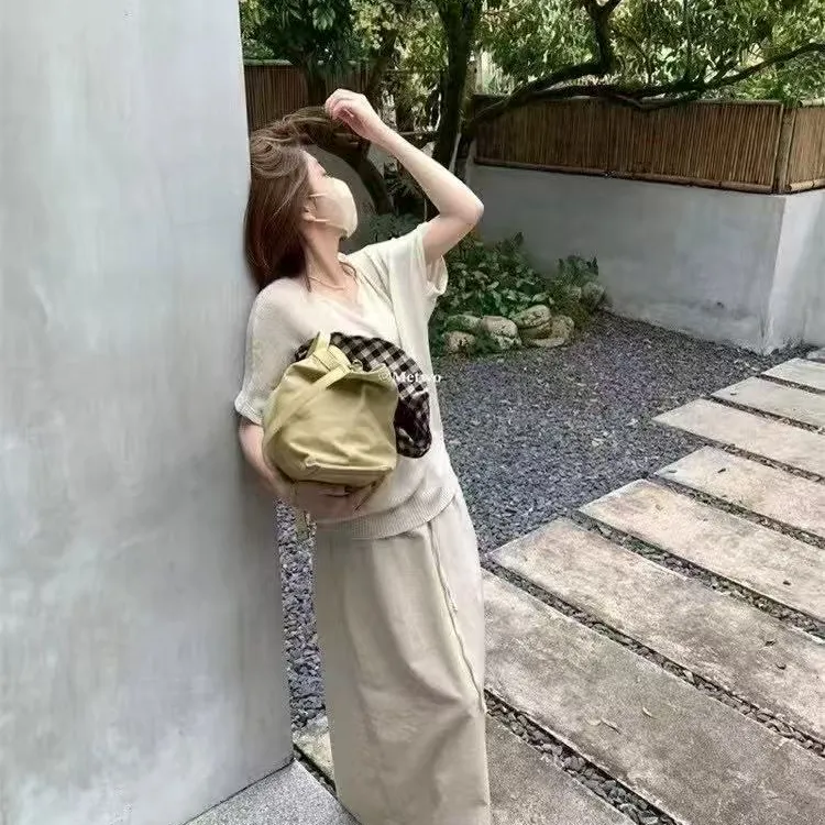 327蒙马特午后 chao有气质的针织慵懒上衣