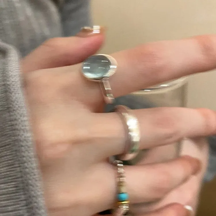 铜合金戒指 小众开口指戒女冷淡风ins气质食指戒网红个性闺蜜指环