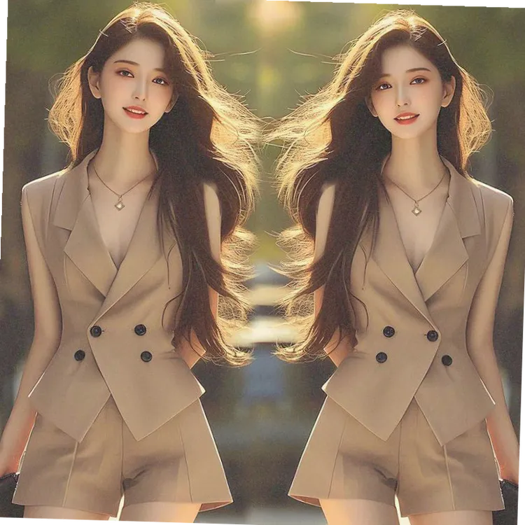 套装春夏搭配一整套干练气质女装小香风西装马甲短裤套装潮