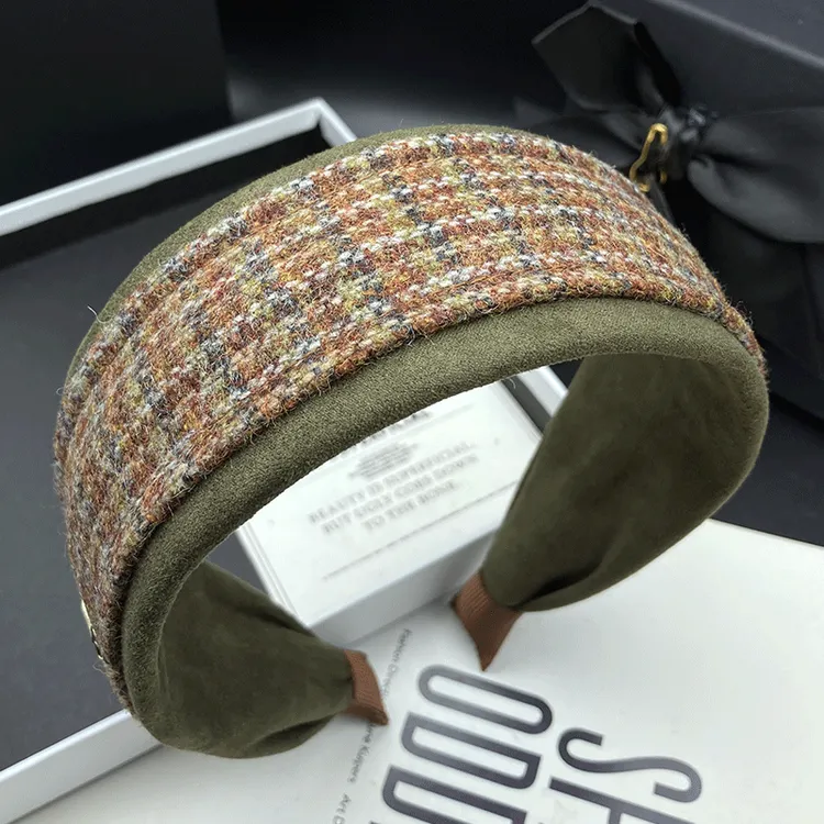 新款女士小香风时尚发捆欧美风秋冬休闲风气质百搭针织发箍发卡