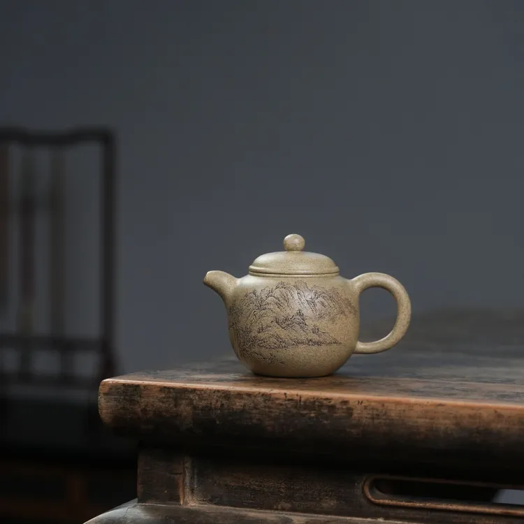 无名之砂【匏尊】精挑芝麻绿泥丨宜兴紫砂壶高端茶器茶具