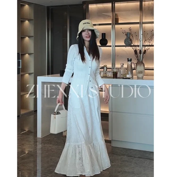 针西【精致POLO】高个子穿搭休闲时尚百搭长袖凉感polo毛衫S70264