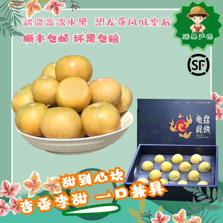 【顺丰包邮】新疆恐龙蛋杏李李子风味皇后果肉饱满甜蜜多汁龟兹龙珠