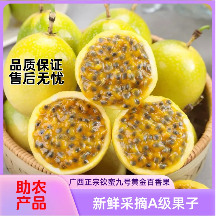 广西正宗钦蜜九号黄金百香果新鲜现摘现发果汁饱满产地直发包邮
