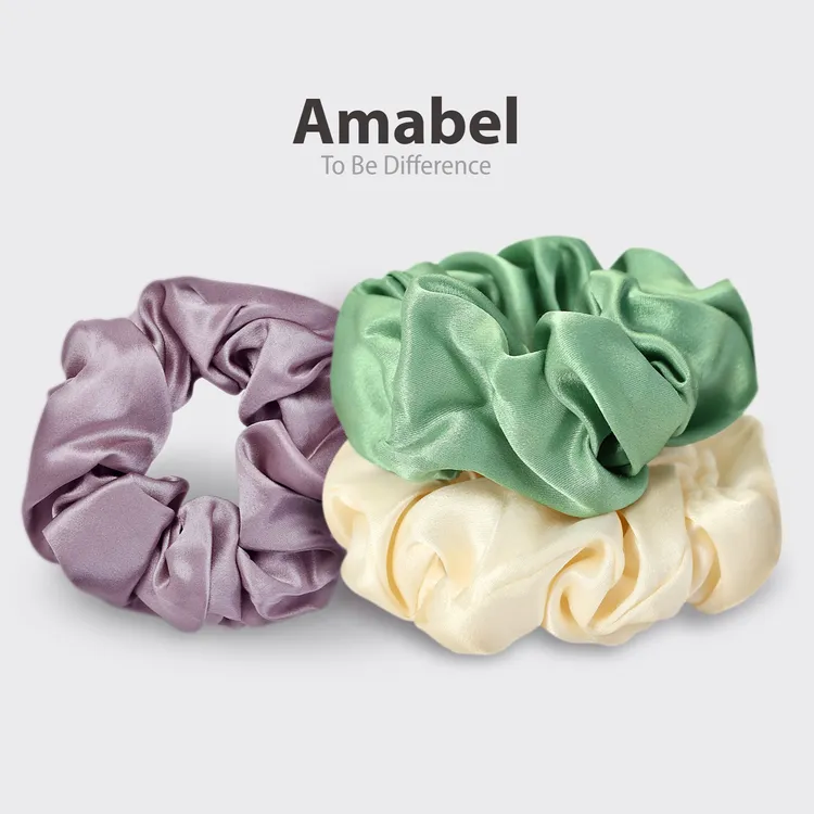 Amabel真丝发圈 100%桑蚕丝不易留痕简约优雅高级感质感发圈发绳