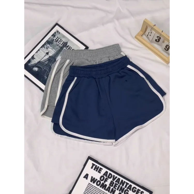 a字运动高腰休闲辣妹多色纯棉短裤女夏季薄款2025年新款高腰宽松
