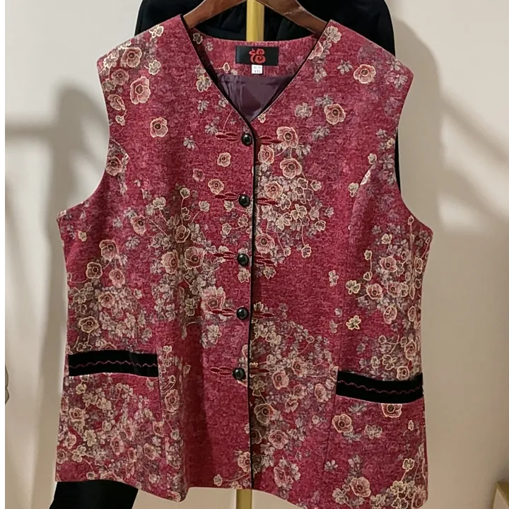 中老年女装妈妈装秋冬马甲老年人衣服宽松舒适背心