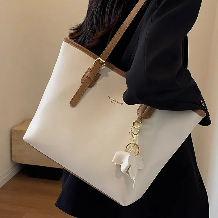 VIPOL马鞍包托特包单肩包外出通勤专用女包百搭小众时髦小姨风