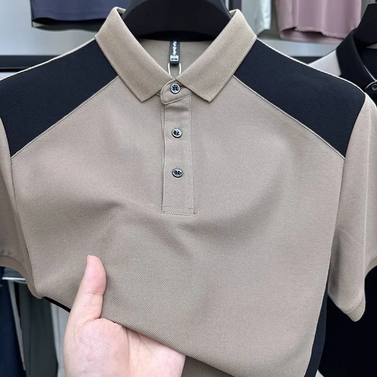 Zero Degree North高品质纯色短袖POLO衫男士夏季翻领透气T恤上衣