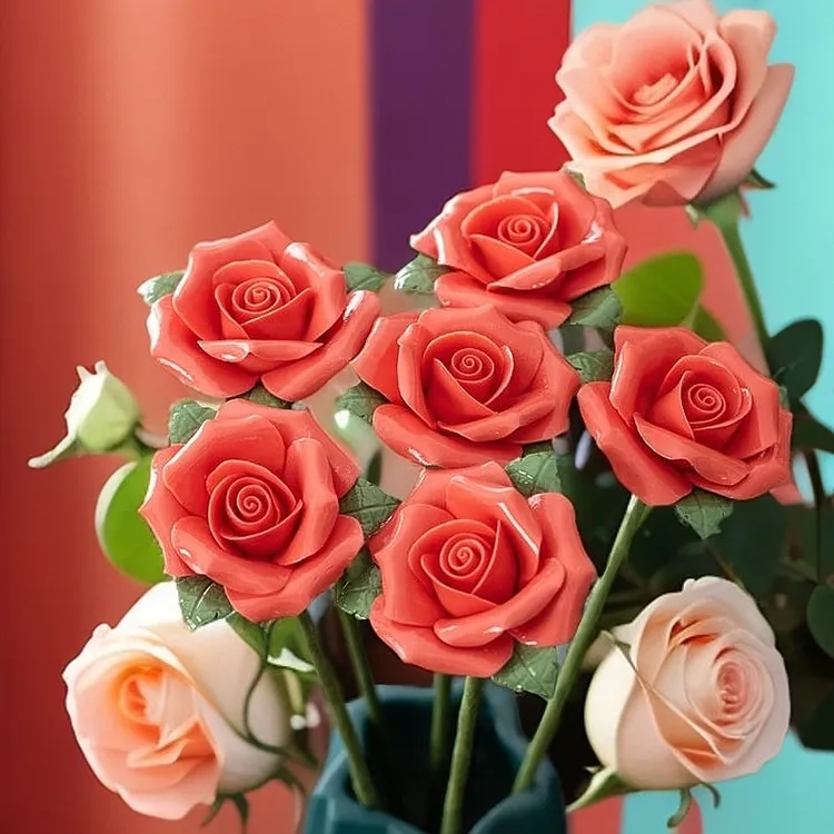 新款新款仿真花装饰摆件插花束家居婚庆摄影道具高级感逼真仿真花