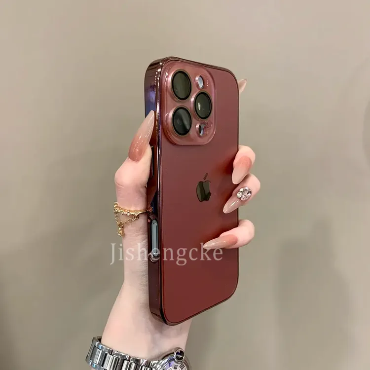 高级纳米磨砂暗红适用苹果16硬16promax手机壳个性15pro潮14/13新