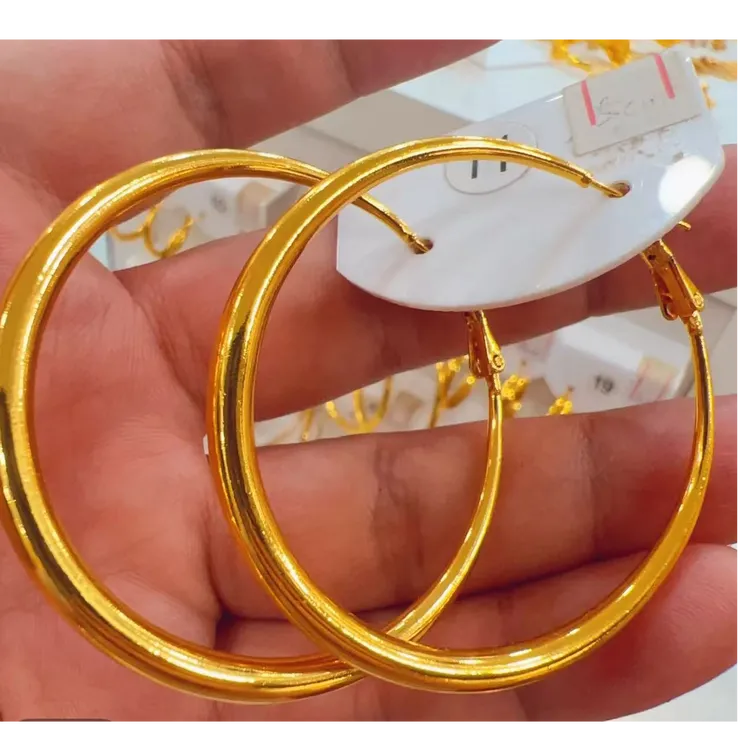 铜合金项链 女性合金耳环 نىپال ئالتۇن 