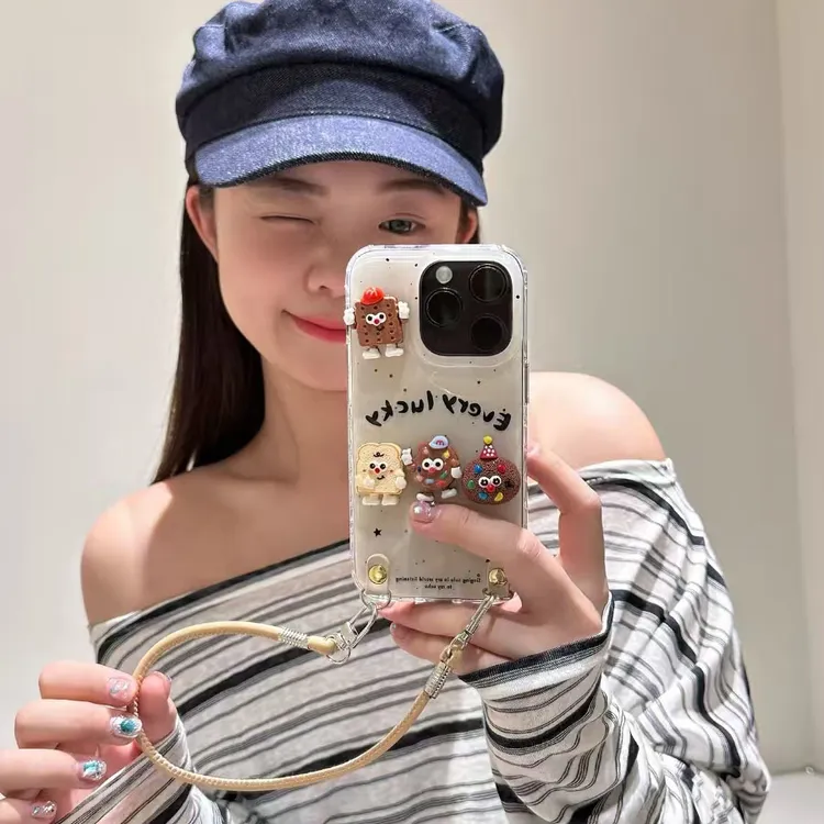 饼干派对适用苹果16promax手机壳VIVO华为OPPO小米15一加防摔女壳