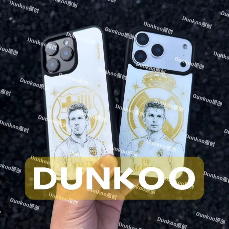 Dunkoo足球手机壳G1软边防摔适用苹果17ProMax华为小米17球星周边