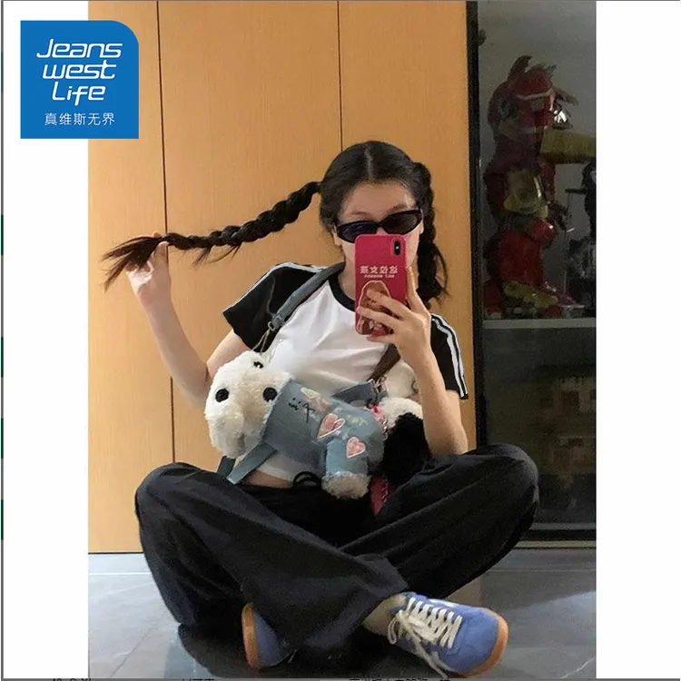 真维斯无界短袖T恤女款爆款2025网红时尚炸街新款女装洋气衣服女