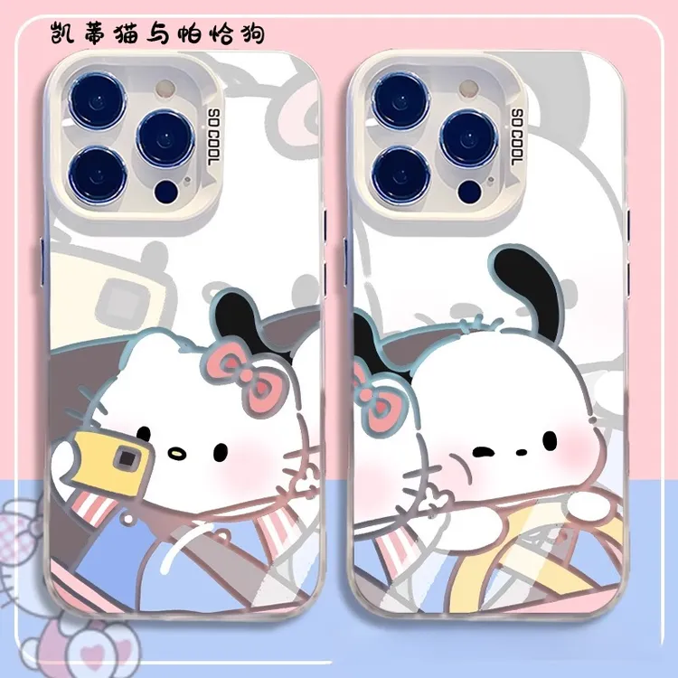 将顿适用苹果16pro情侣手机壳凯蒂kt猫iphone15p/14帕恰狗13pmax