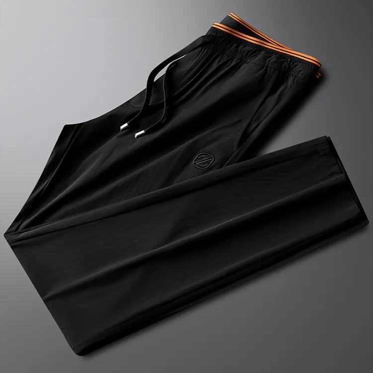 肯梅灵列Z刺绣休闲时尚百搭运动裤男款夏季薄款跑步速干男士卫裤