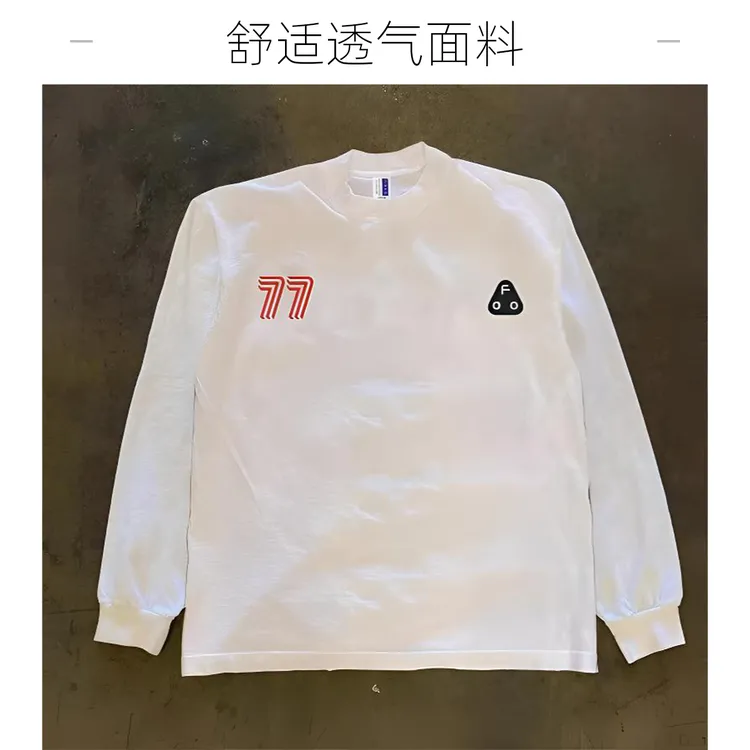  280g！重磅不透潮流高街英文美式印花秋冬长袖百搭宽松休闲上衣