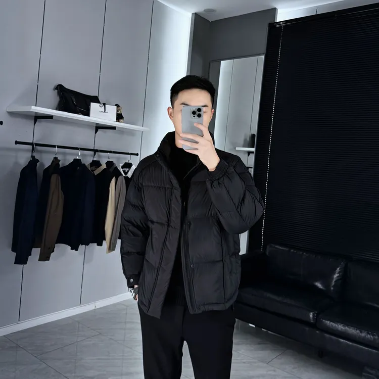 【90白鸭绒】冬季2025时尚男士羽绒服立领休闲外套百搭修身保暖