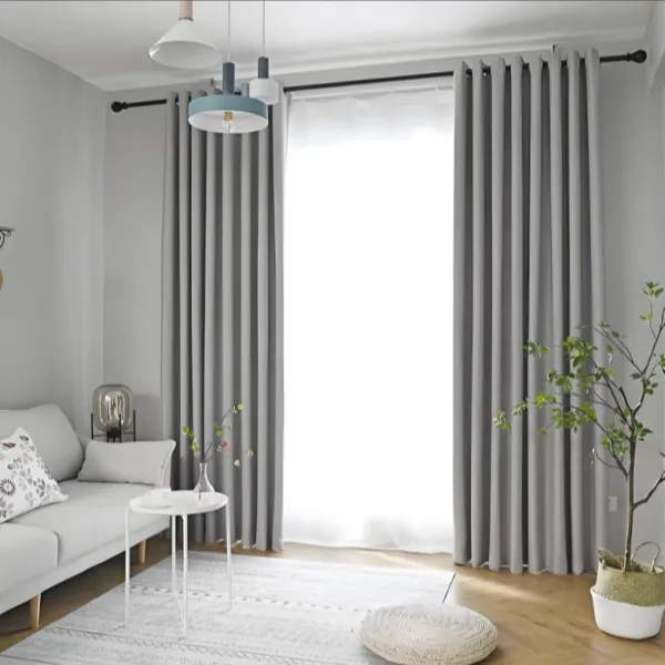 遮光大师雪尼尔全遮光窗帘出租房自建房卧室客厅窗帘