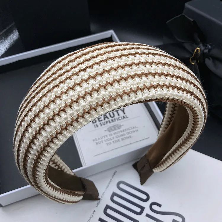 秋冬新款波西米亚风复古风甜美高档针织发箍女士饰品时尚发卡头箍