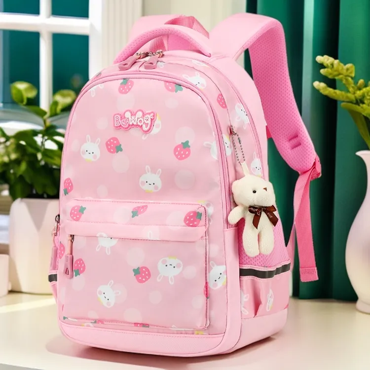 巴布豆小学生1-3年级3-6年级护脊减负超轻双肩包女生适用儿童书包