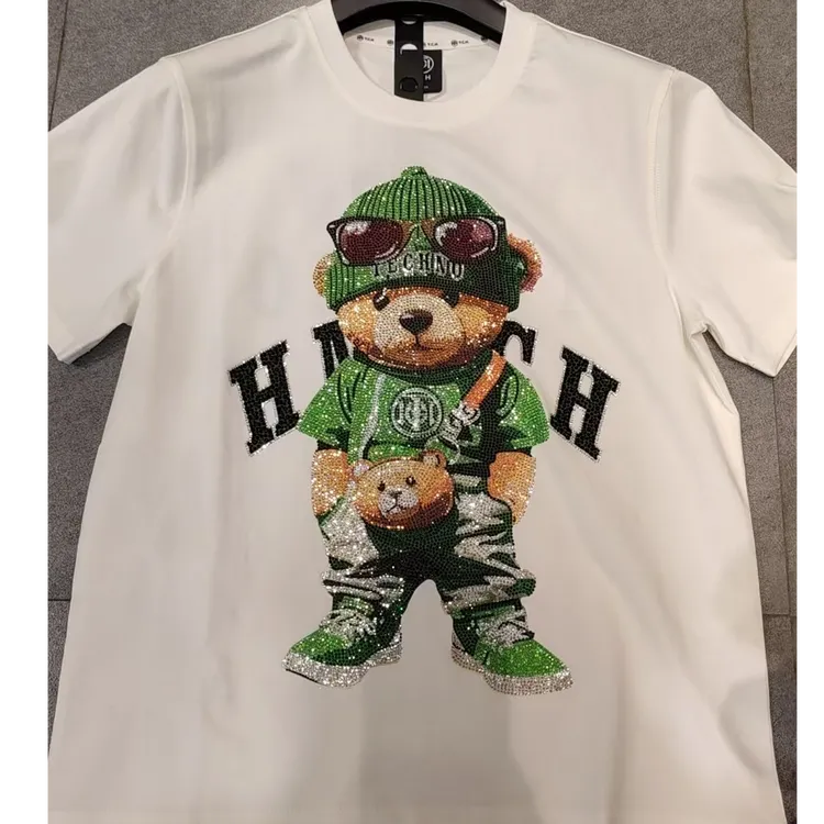 TCH轻奢烫钻工艺时尚休闲舒适百搭卡通T恤女T75B10E9008私服tch