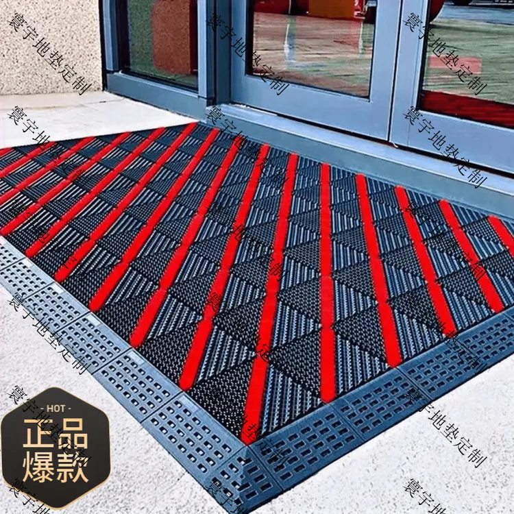 三合一地垫入户门地垫塑料酒店室外防滑垫商用除尘商场大门口脚垫