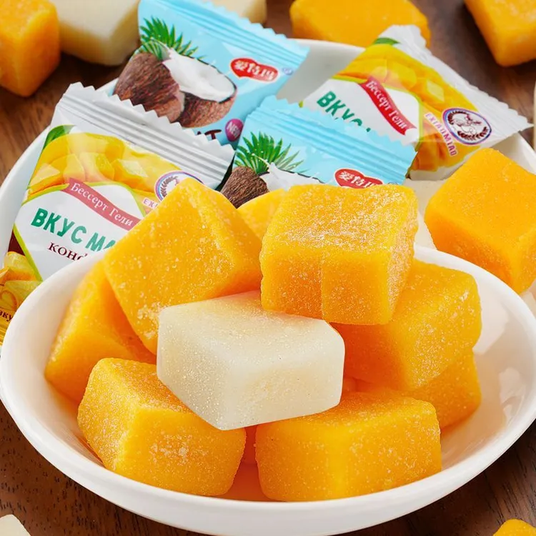特浓可可椰子味糕软糖海南风味特产芒果味软糖儿童喜糖果零食批发