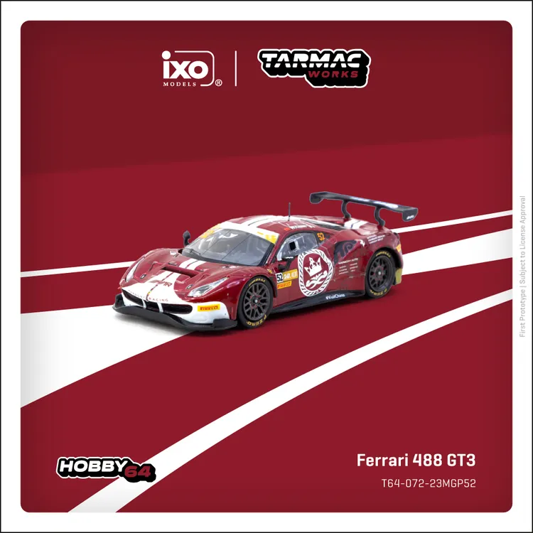 TW 1:64 法拉利 488 GT3Macau GT Cup FIA世界杯2023合金汽车模型