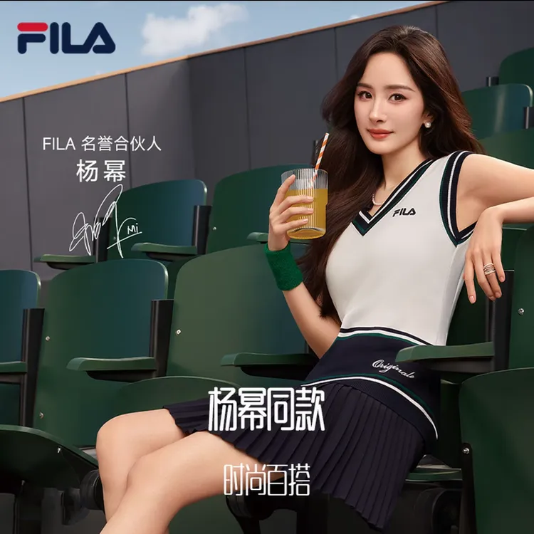 Fila/斐乐夏新款【拼接撞色显瘦】女款学院风休闲百褶裙F11W539304F