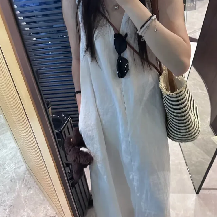 西雅图weekend’~私服度假款！老钱风无袖连衣裙