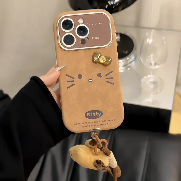 猫咪表情适用苹果16promax华为p70华为mate70大视窗翻毛皮手机壳