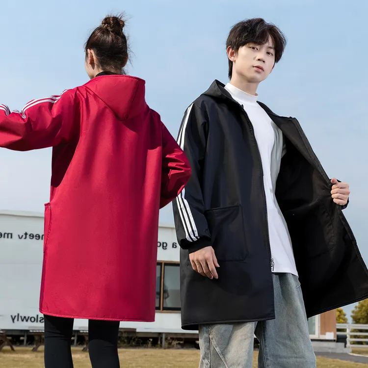 新款厚款加绒时尚罩衣防水防油长袖围裙耐脏厨房加厚外套工作服