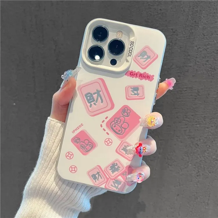 彩银凯蒂KT猫彂财适用苹果15华为oppo小米vivo红米100镭射iphone