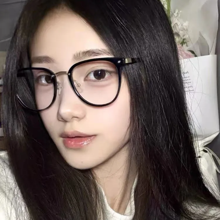 高级学院风超轻显脸小可配有度数黑框近视眼镜女学生适用