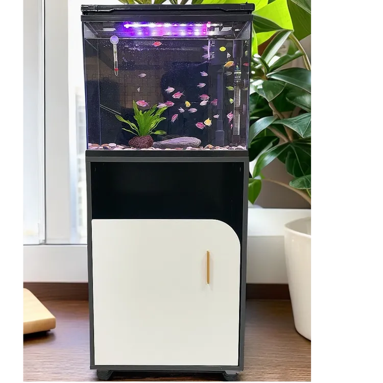 超白玻璃鱼缸生态水族箱客厅懒人金鱼缸带柜子中小型家用