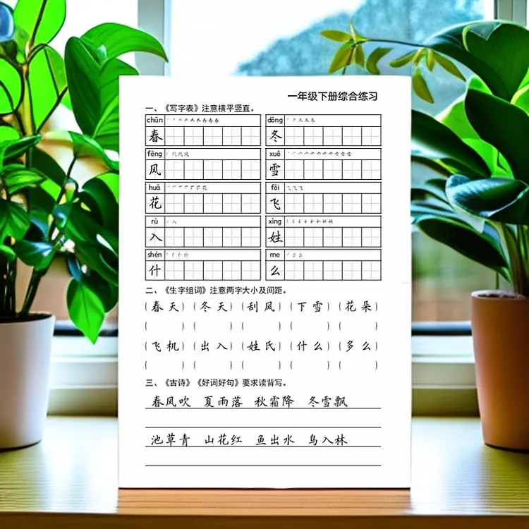 练字小学生专用语文一三四五六二年级上下册写字识字硬笔人教部编