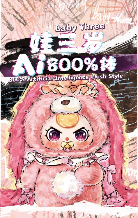 【正版】【娃三岁】潮玩盲盒AI800毛绒发声玩具七夕礼物女生