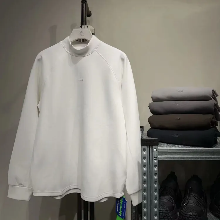 2025早秋高街单品男生半高领高级质感插肩袖叠穿神器长袖T恤