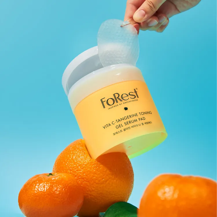 预售 韩国进口FoRest 橘他敏维C精华凝胶棉片 75片