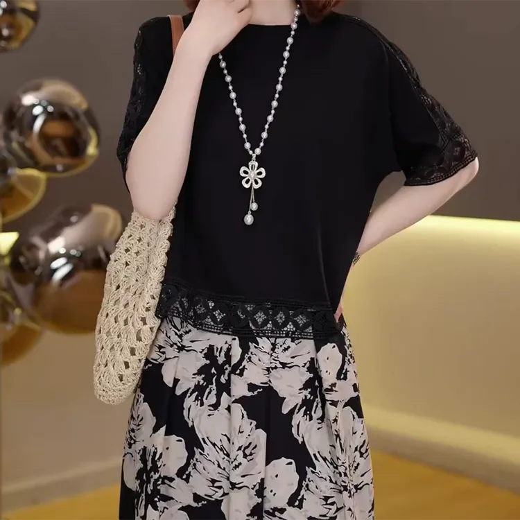 夏季新款透气短袖T恤女2025年夏季新款时尚百搭显瘦上衣