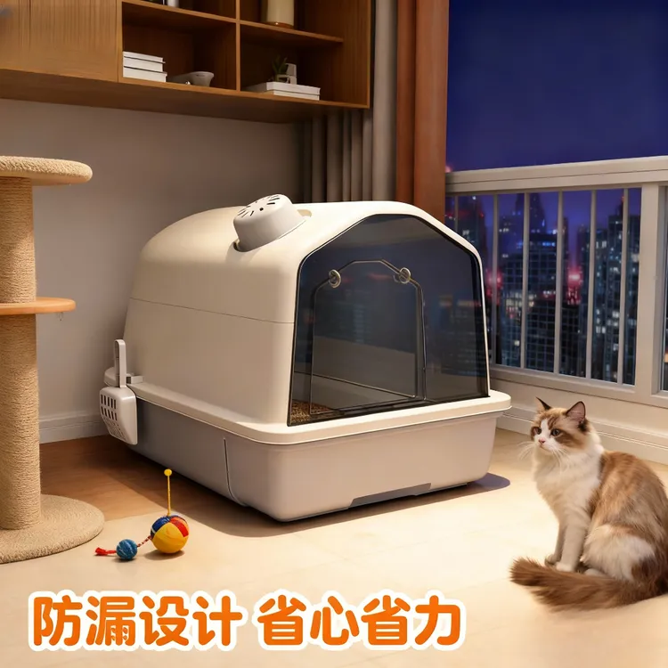 猫砂盆防臭全封闭式超大号猫厕所防外溅猫沙盆子特大号专用猫屎盆